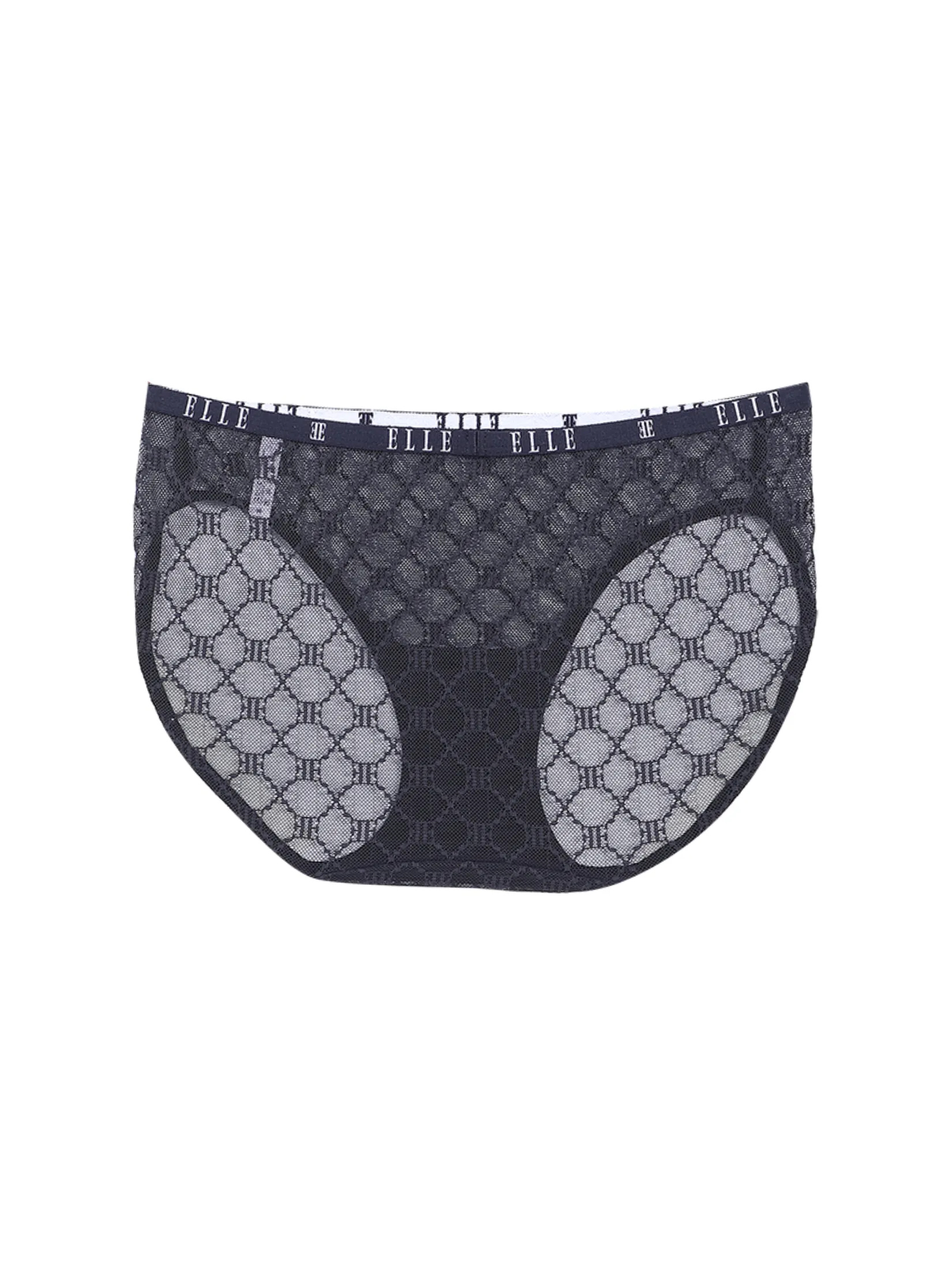 ELLE LINGERIE Women's Bikini Lowrise Panties LU2886 - Black