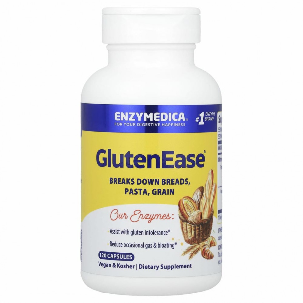 Enzymedica, GlutenEase, 120 капсул - ENZ-26201-120 шт.