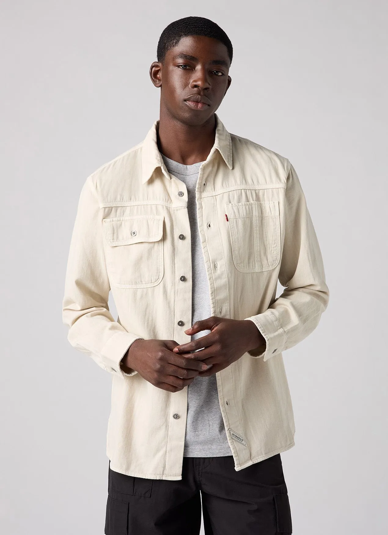 LEVI'S Men’s Long-Sleeve Auburn Worker Shirt Cream