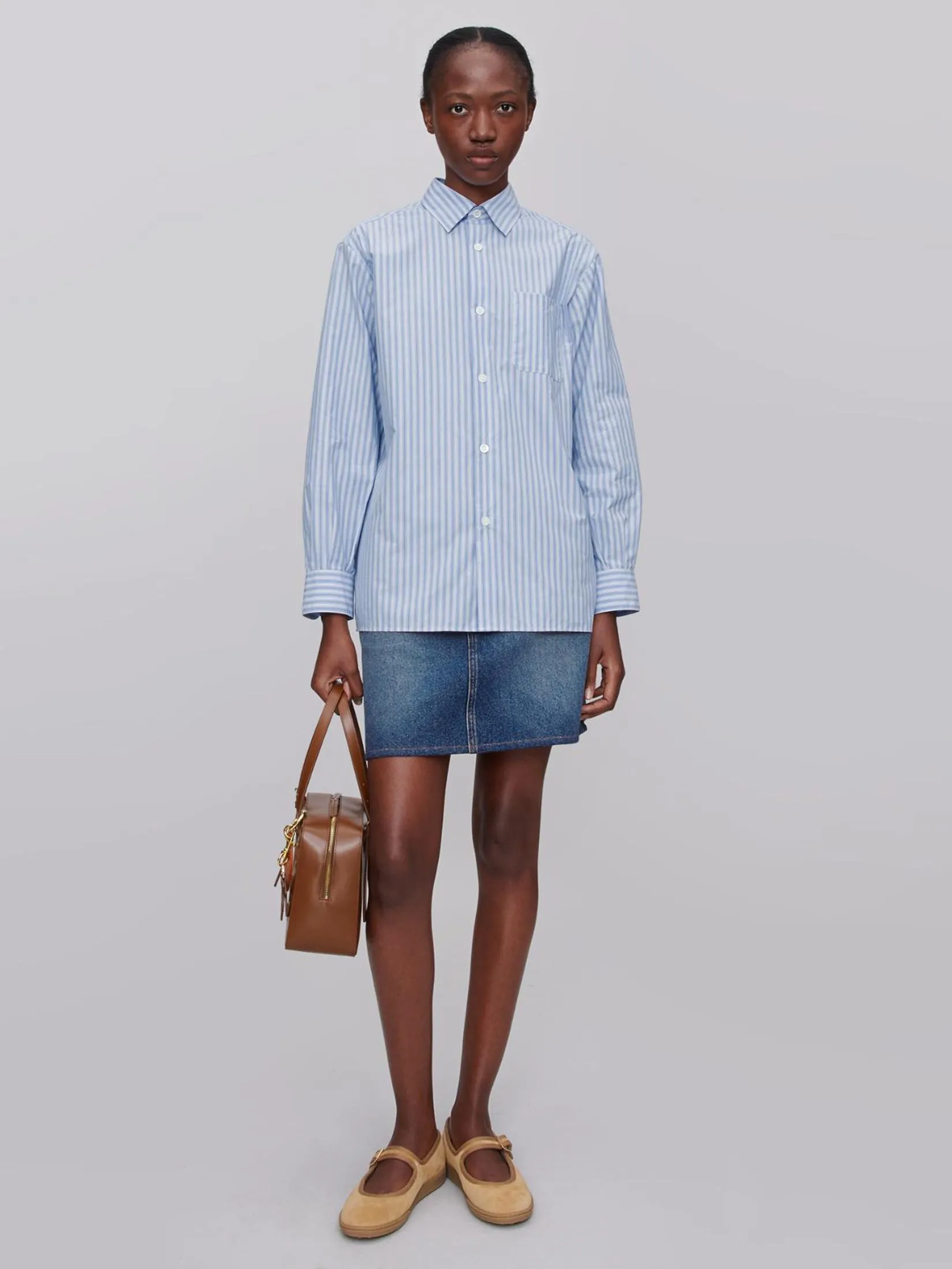 A.P.C. Women Skirt Jupe Moss Ial Indigo Delave