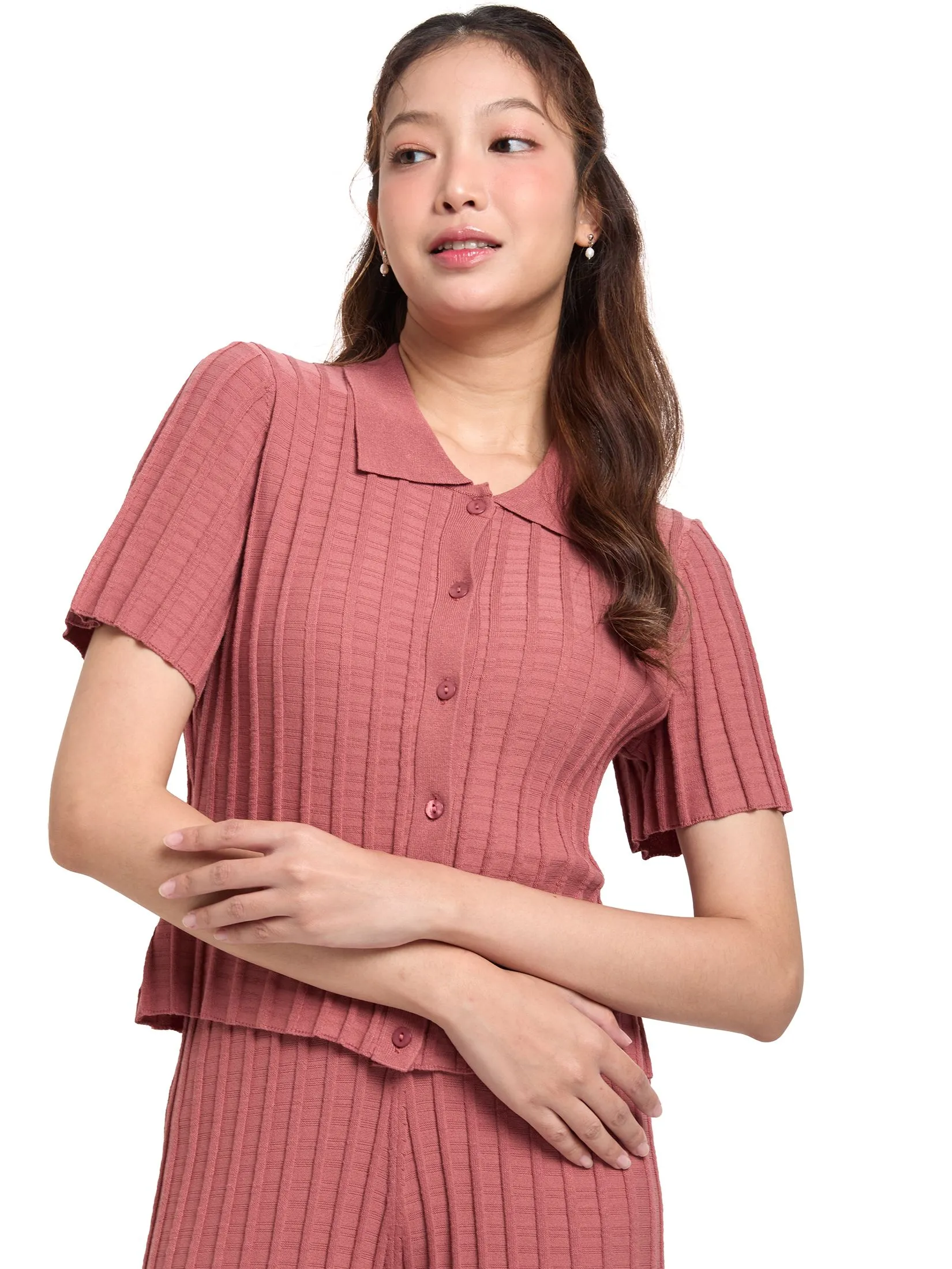 LOLITA Women Top Short Sleeve Textured Knit