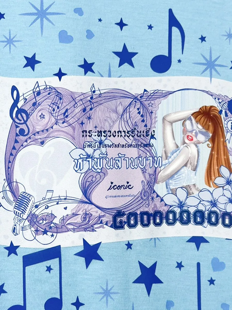 ICONIC WOMAN BLUE CASH ONLY T-SHIRT