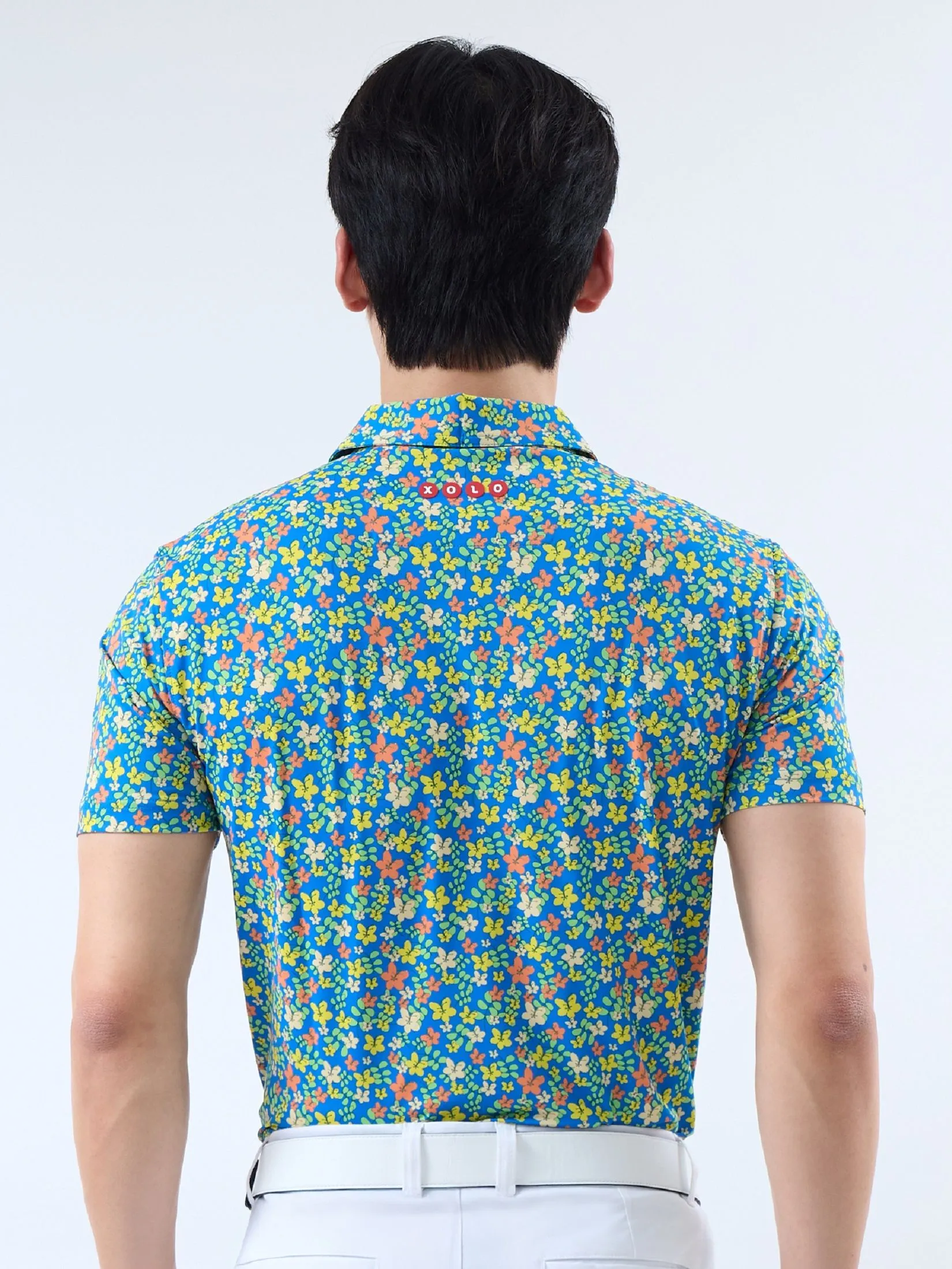 XOLO Light Blue MEN LIBERTY PRINTERD POLO (040118)