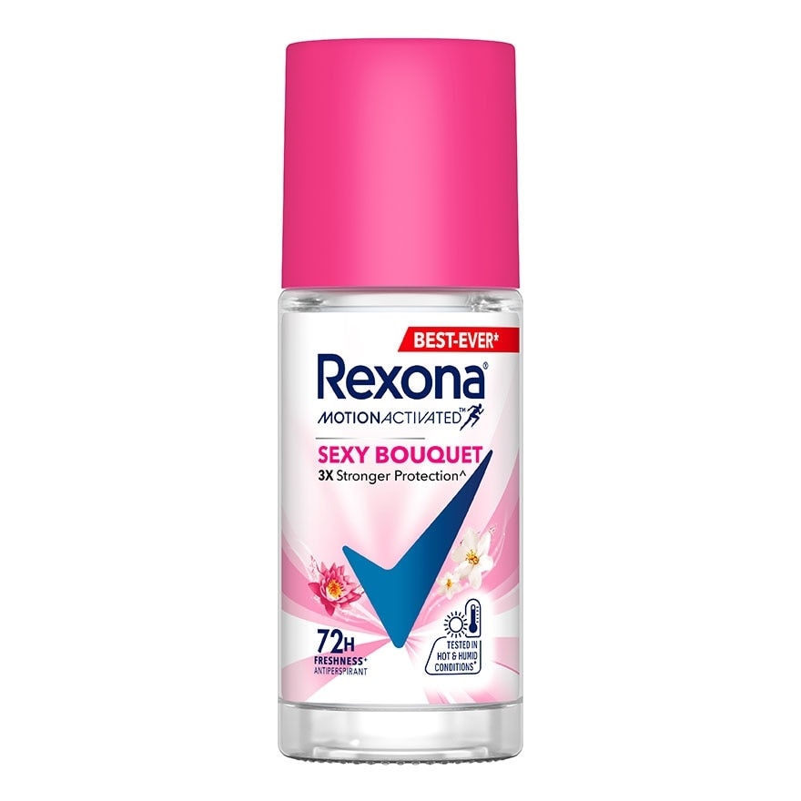 Rexona Roll On Sexy Bouquet Antiperspirant 45 Ml. โรลออน ลดเหงื่อ ระงับกลิ่น