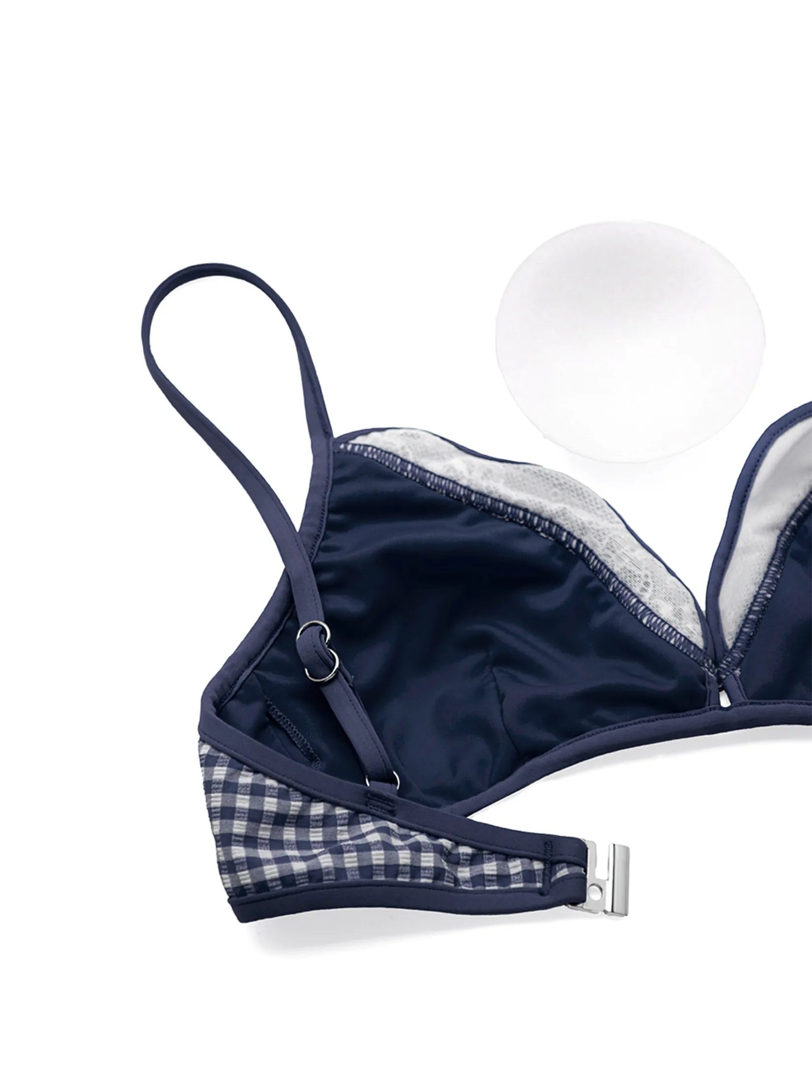 SABINA Sabina x Aprilpoolday Clara Swim Top - Dark Blue