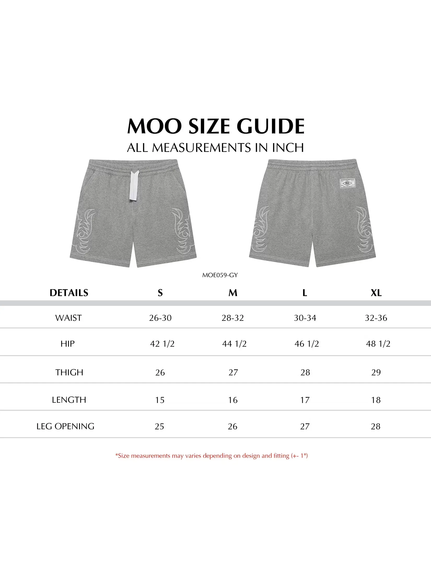 MOO [MOO 1/25] Western Sweat Shorts Gray