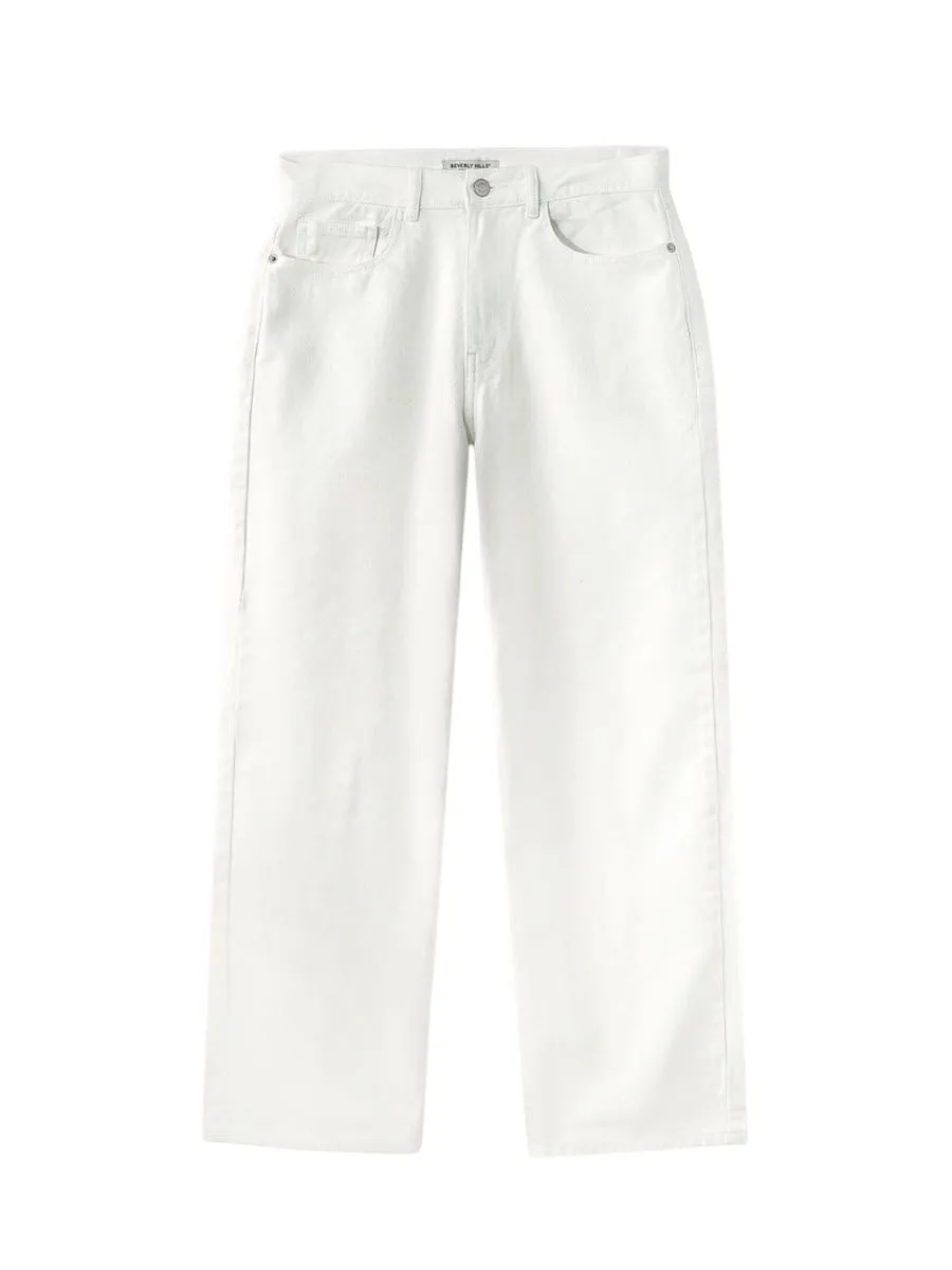 BEVERLY HILLS POLO CLUB White Women Straight Jeans Model LS1C017