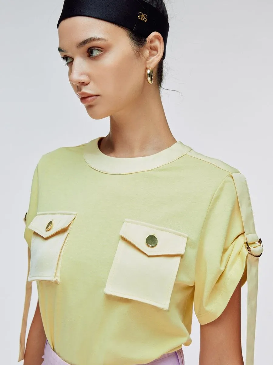 ASV (SS24) Braelyn D-ring Buckle Women Tee Yellow