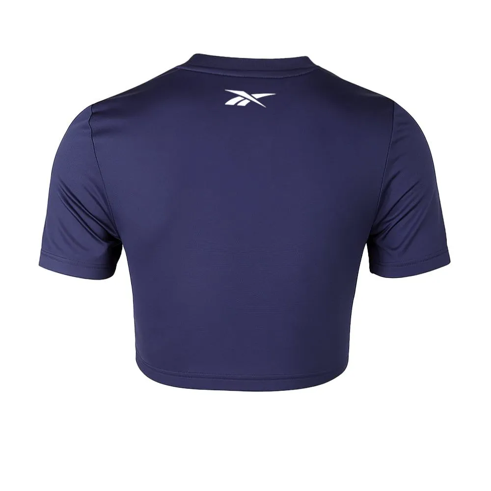 REEBOK ID Crop Graphic Women Training T-Shirt Blue - RE099AP249ENTH