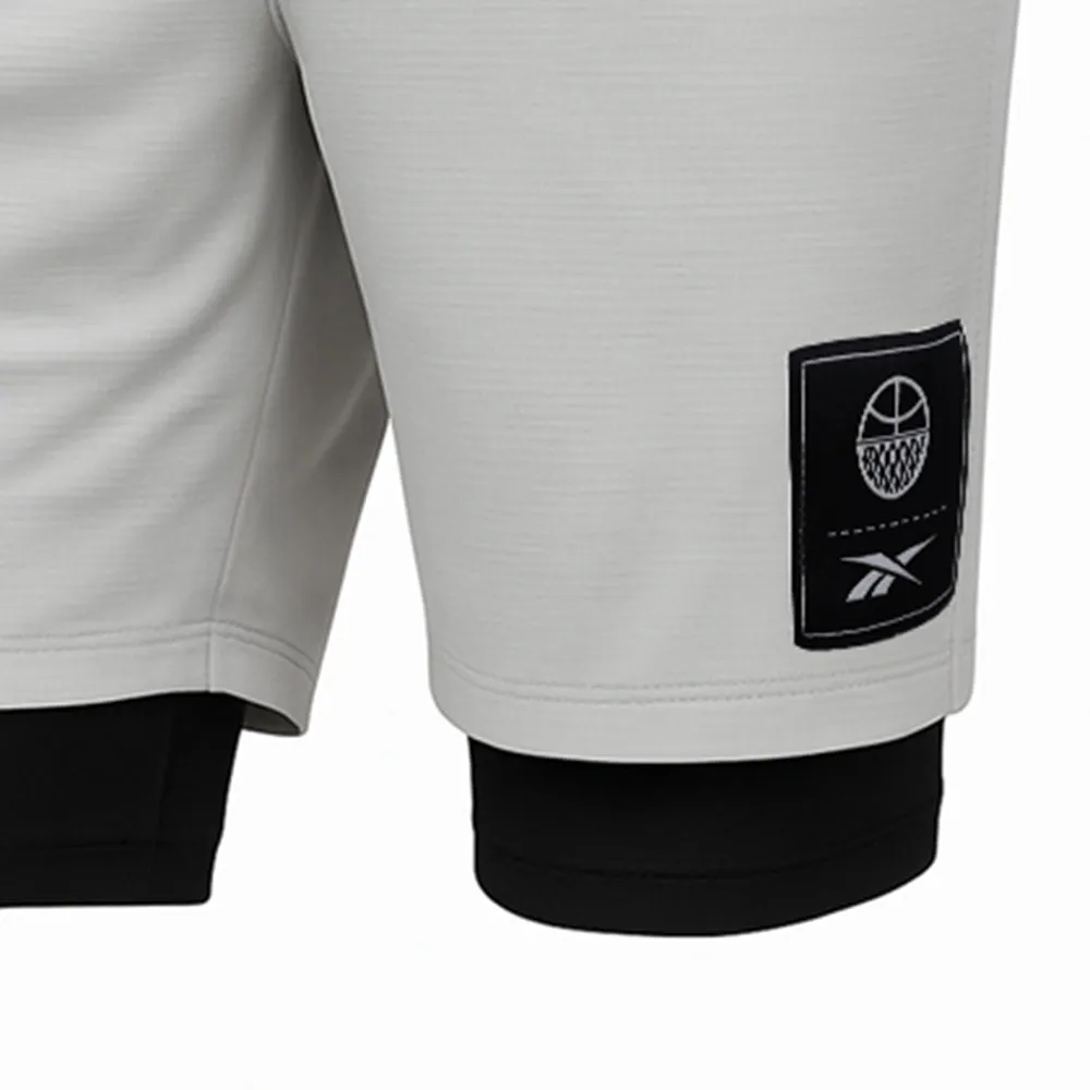 REEBOK ID Basketball 2-in-1 Men Training Shorts Grey - RE099AP251ENTH