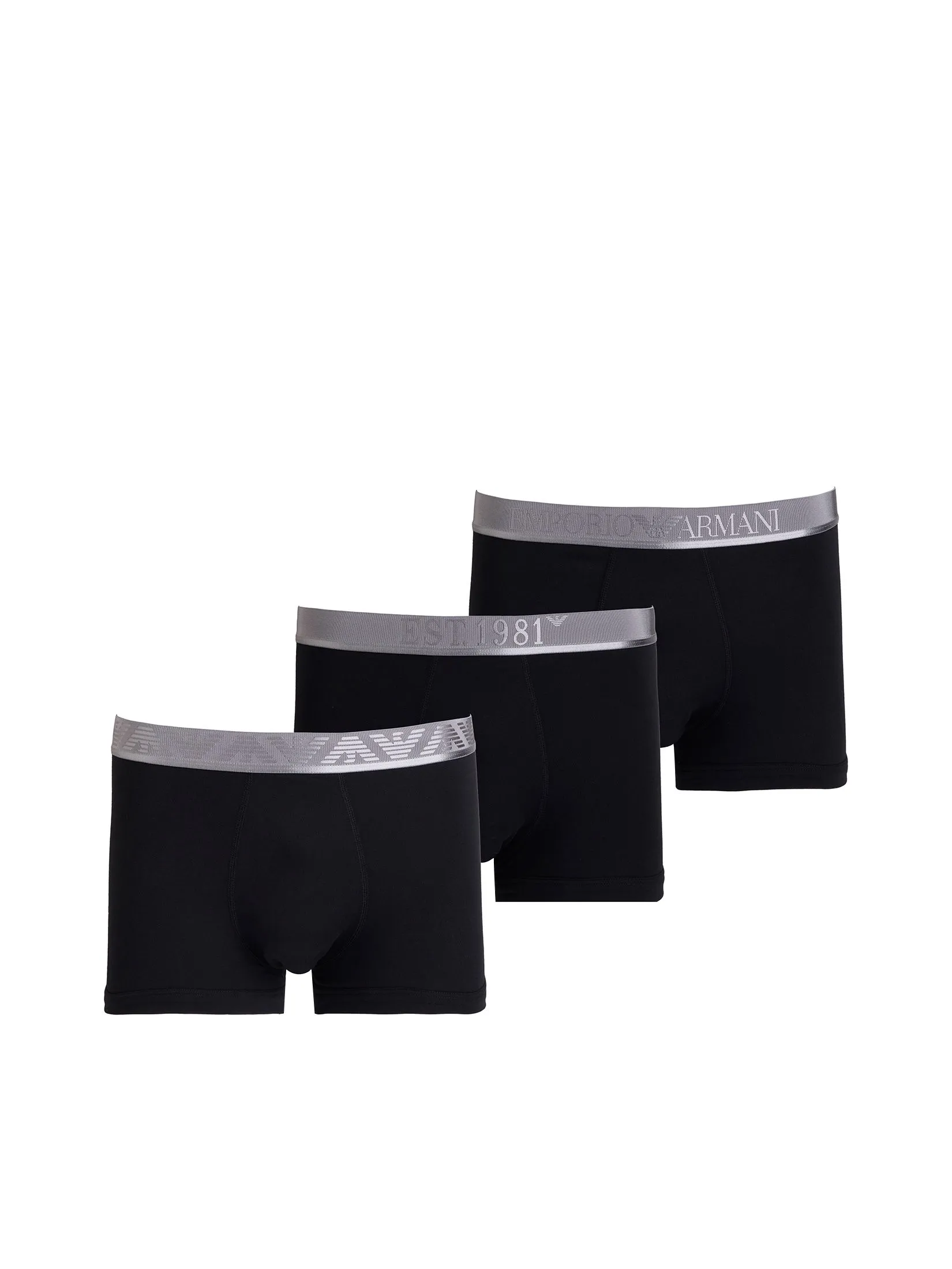 EMPORIO ARMANI Men Trunk 3 Pack FW25 MC406 Black/Black/Black