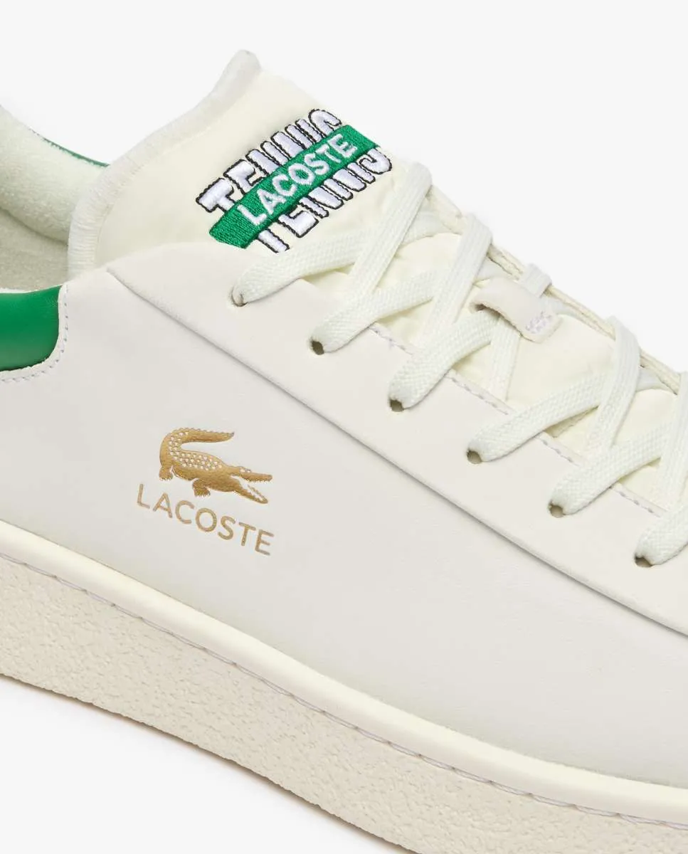 LACOSTE Men’s Baseshot Premium Leather Trainers White