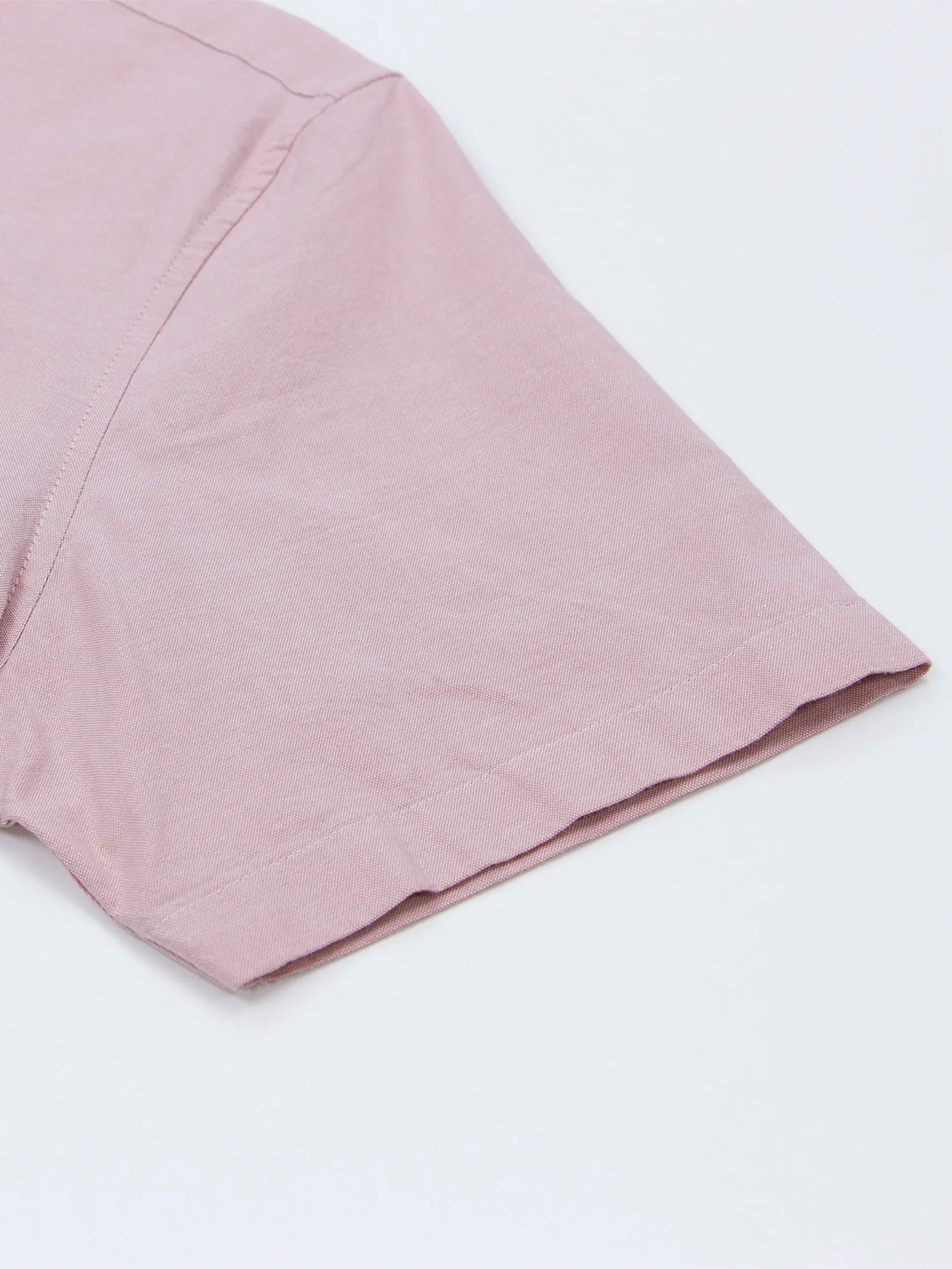 GIORDANO Men s Embroidery Stretch Oxford Shirts (Classic Man) Pink