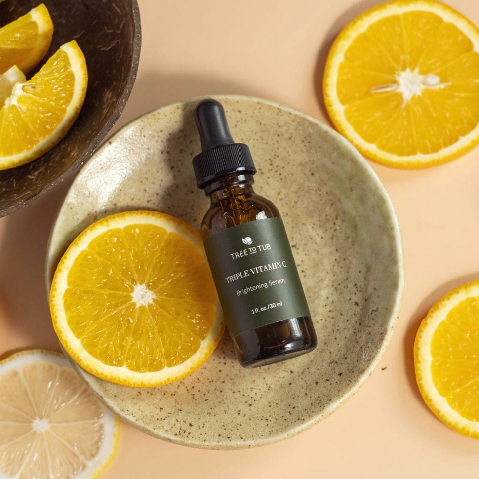 Tree To Tub, ультраосветляющая сыворотка с тройным витамином C для чувствительной кожи, 30 мл (1 жидк. унция)