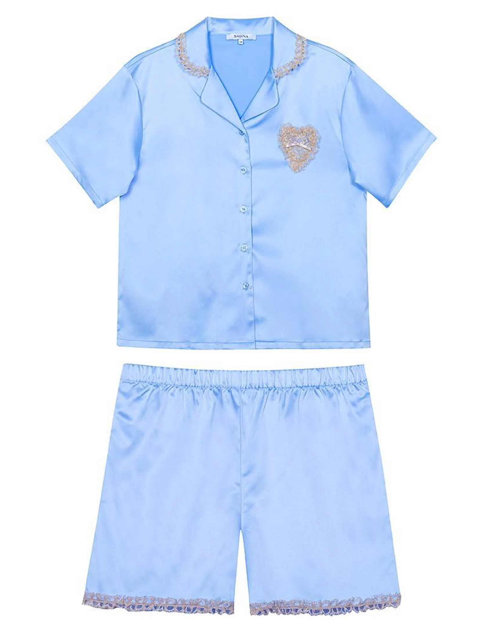 SABINA Sleepwear Woman Pajamas Set - Light Blue