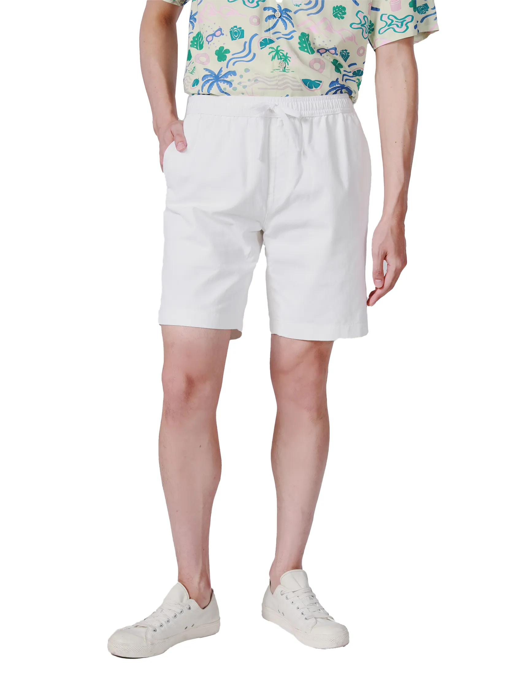 JOHN HENRY Men s Shorts (Slim Fit) SONGKRAN FESTIVAL White