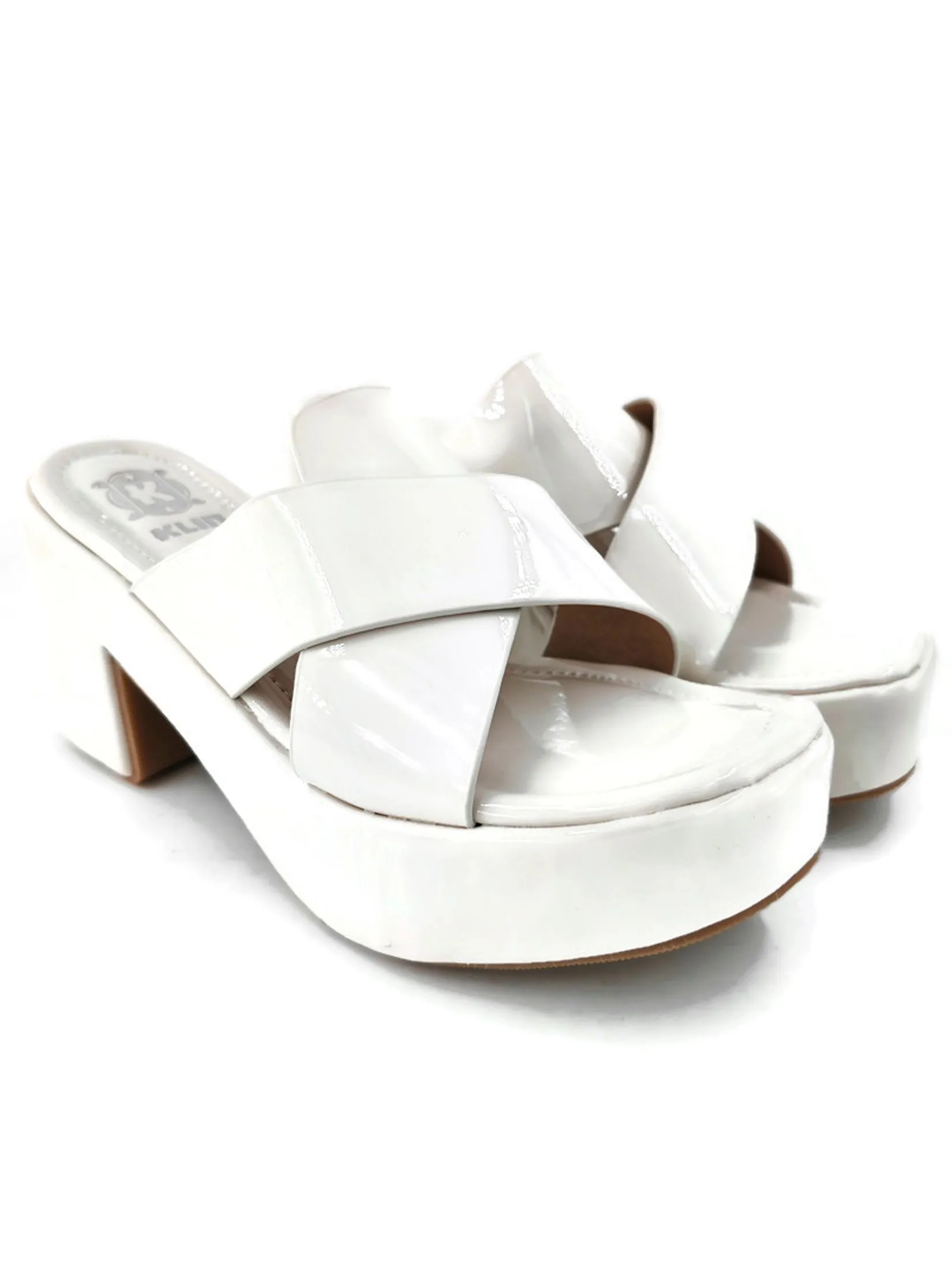 KLIN Woman Blocked Heel Sandals Style Coconut