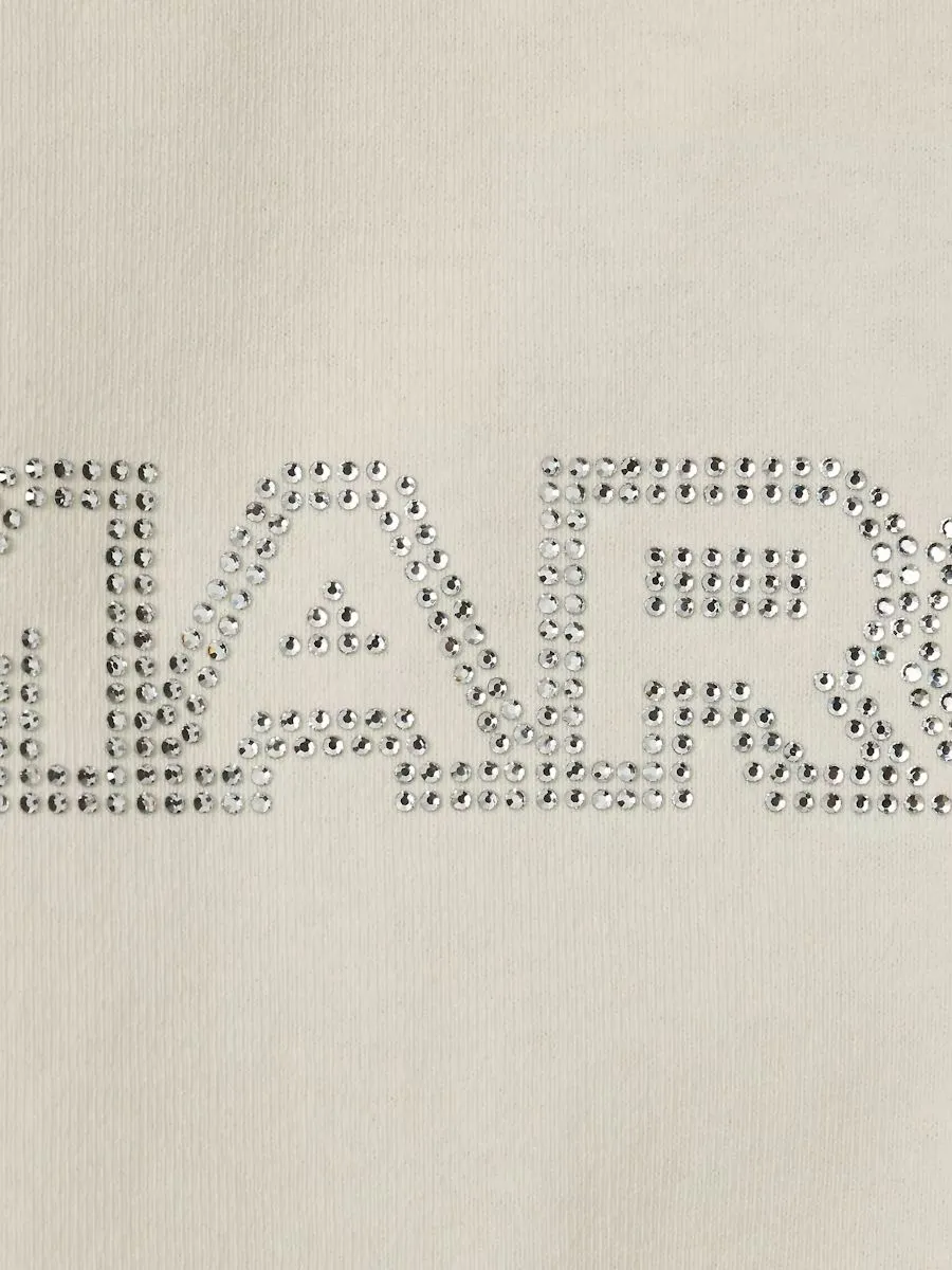 MARC JACOBS THE CRYSTAL BIG TEE STEEL ANTIQUE WHITE