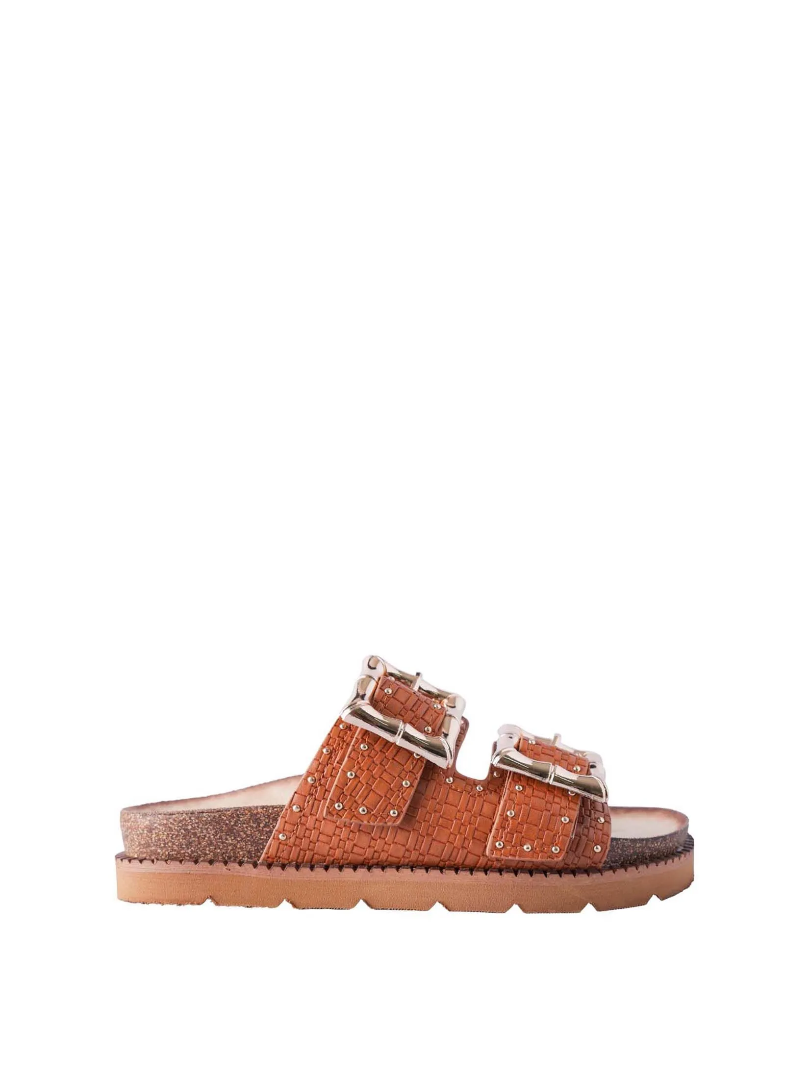 VILLAINS SF HILDA Women's Platform Flat Sandals CAMEL