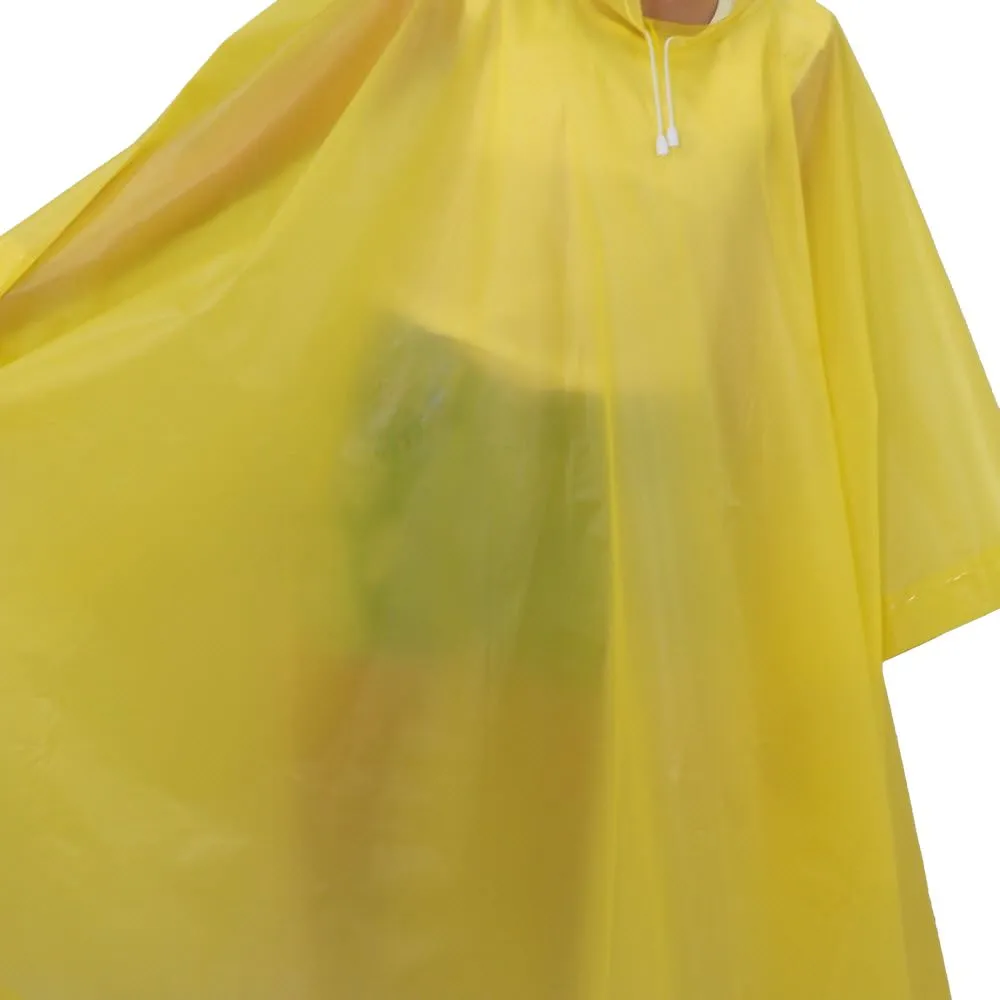 CHARITES BRAND Rain coat, Poncho PVC, Japanese Style Waterproof, Dustproof - Yellow
