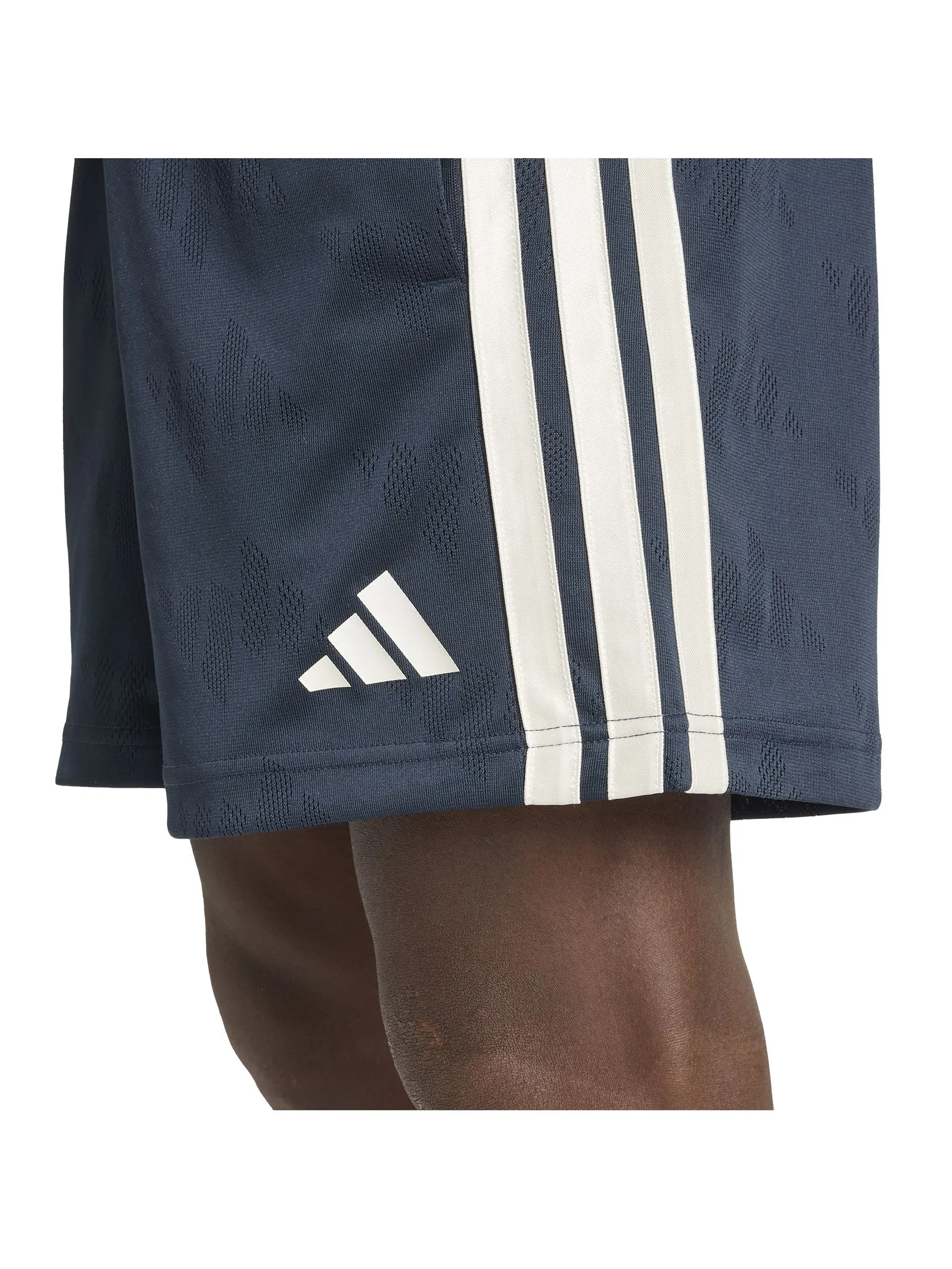 ADIDAS Men Short Stadium Jacquard JX5585 Blue / Aurora Ink / Off White