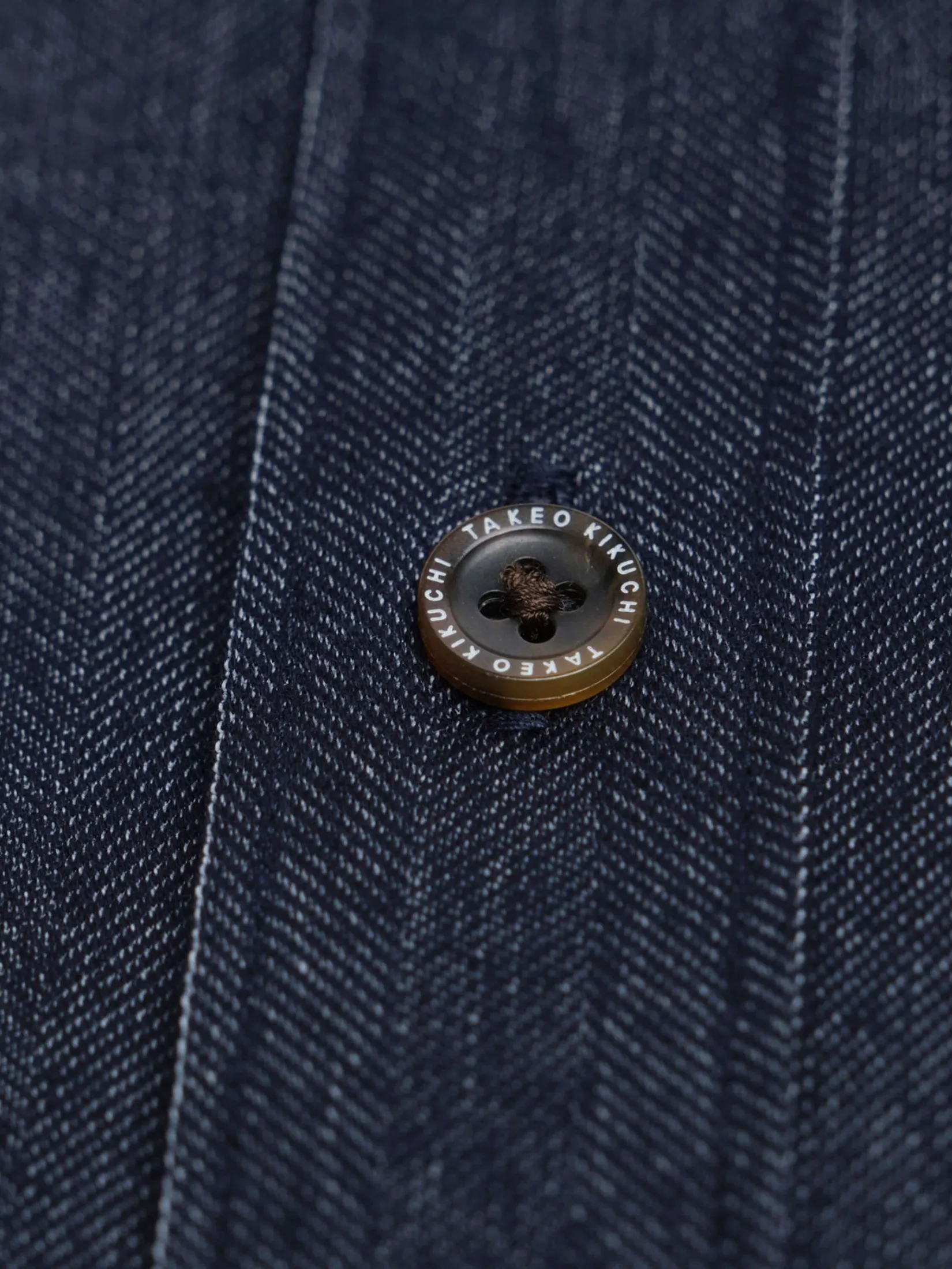 TAKEO KIKUCHI MEN NAVY COTTON POLYESTER JERSEY SS SHIRT