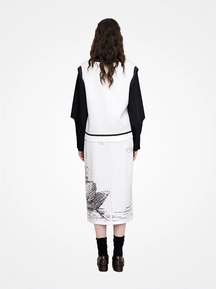 CAMOOONI Women Swan Princess Attire Skirt White