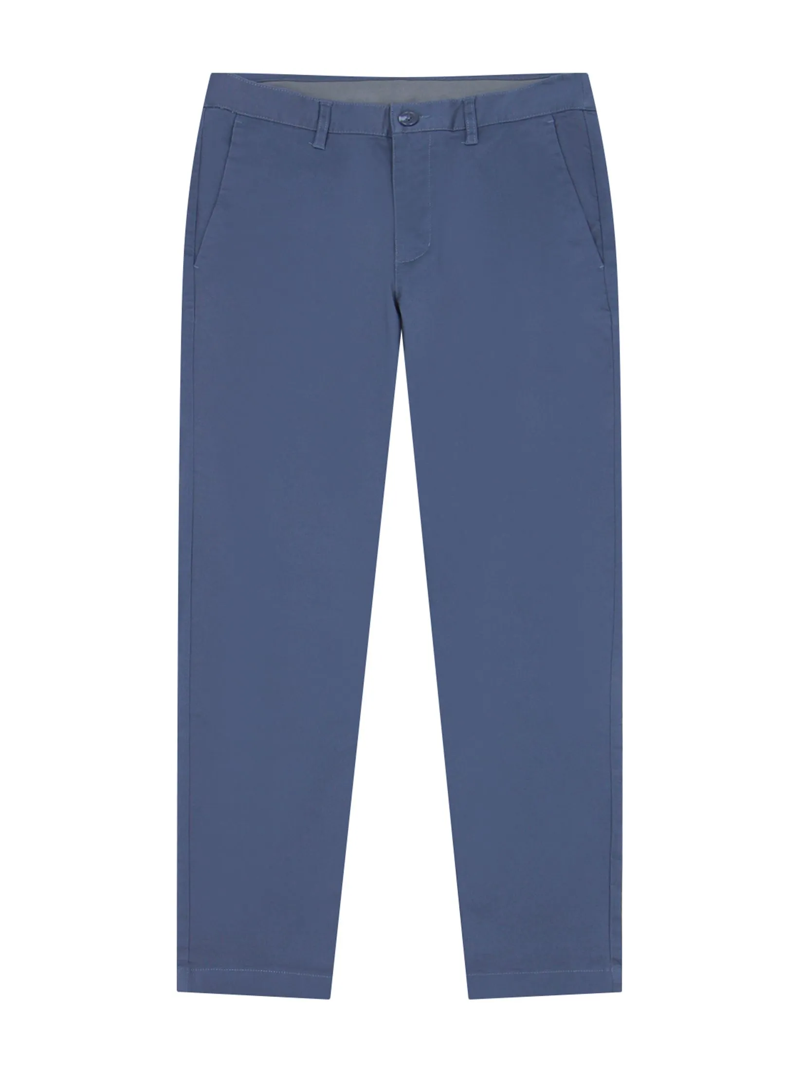 GIORDANO Men's Low-Rise Super Stretch Pants (180° Elastic Waistband) Cavalry blue