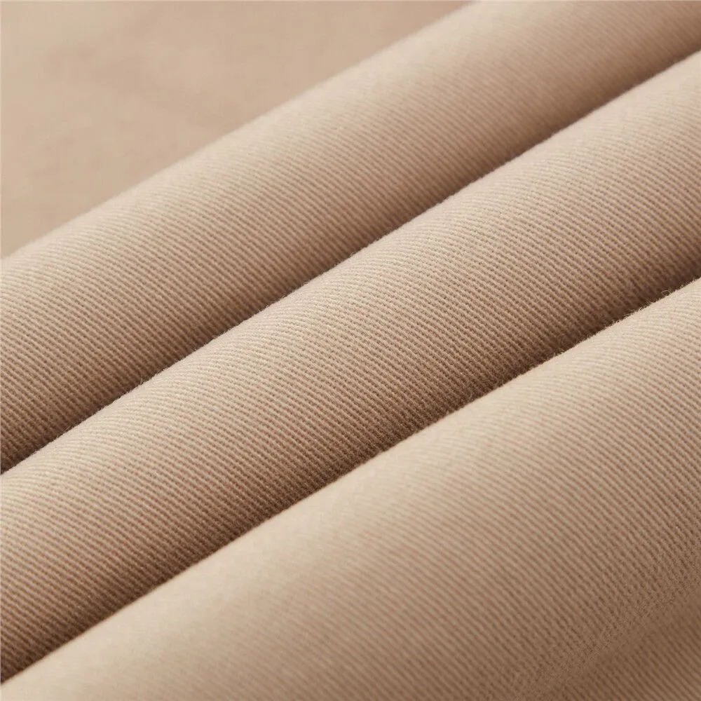 GIORDANO Khaki Men's Super Stretch Low Rise Slim Easy Care Pants (180° Expandable Waistband)