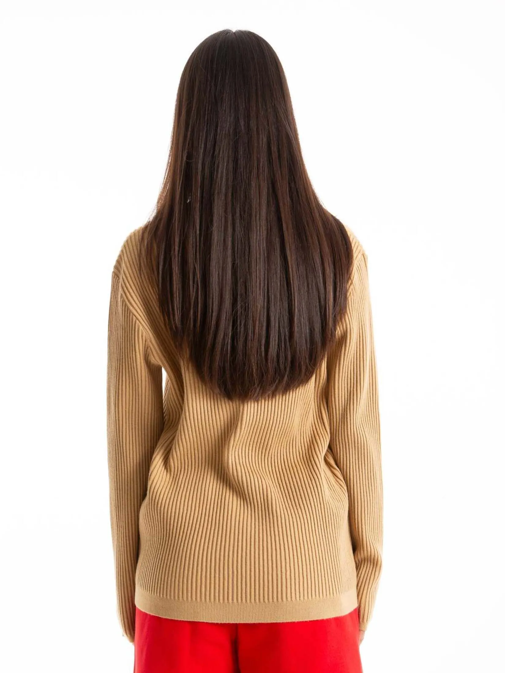 MALBON GOLF ESTHER CARDIGAN  IN CAMEL