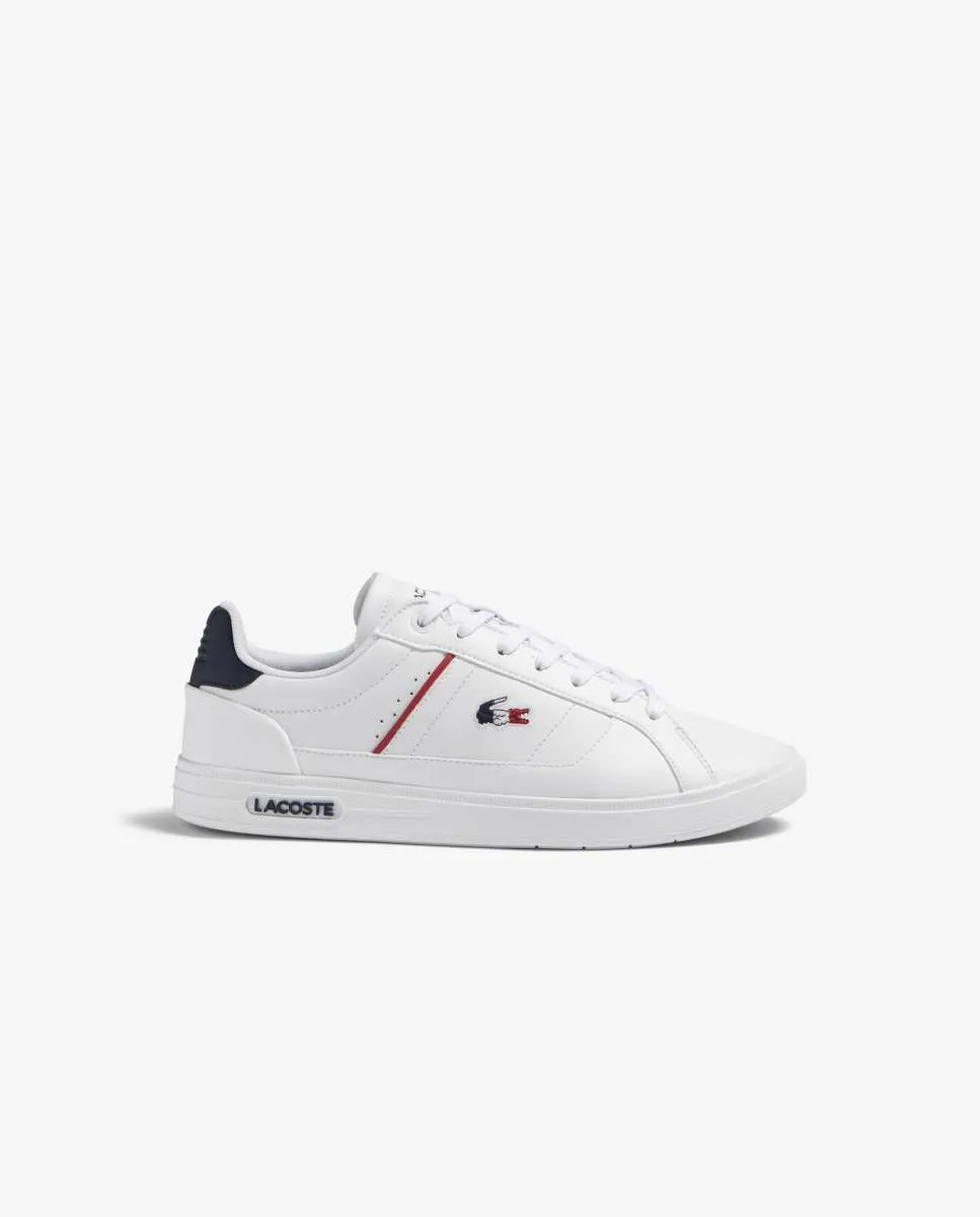 LACOSTE Men’s Lacoste Europa Pro Leather Heel Pop Trainers White