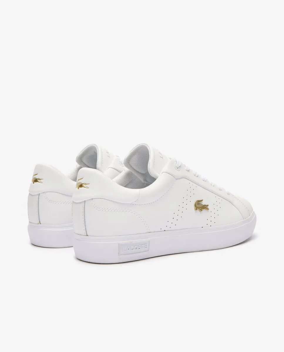 LACOSTE Women’s Powercourt 2.0 Leather Trainers White
