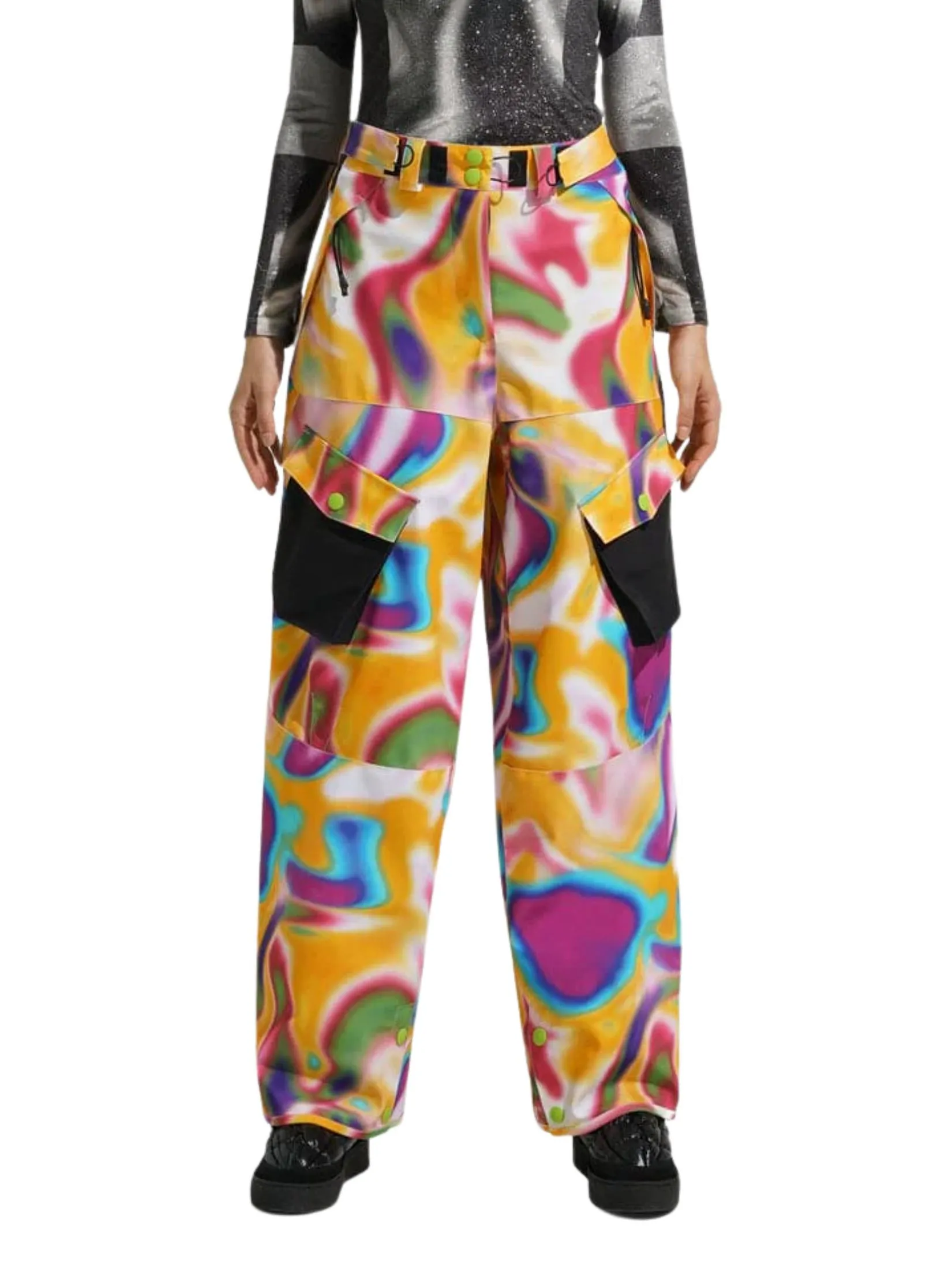 KHRISJOY Snowboard Jacket Kaleidoscope In Yellow Raspbrry Smurf