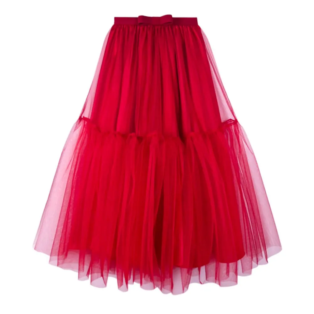 ICONIC RED TULLE SKIRT