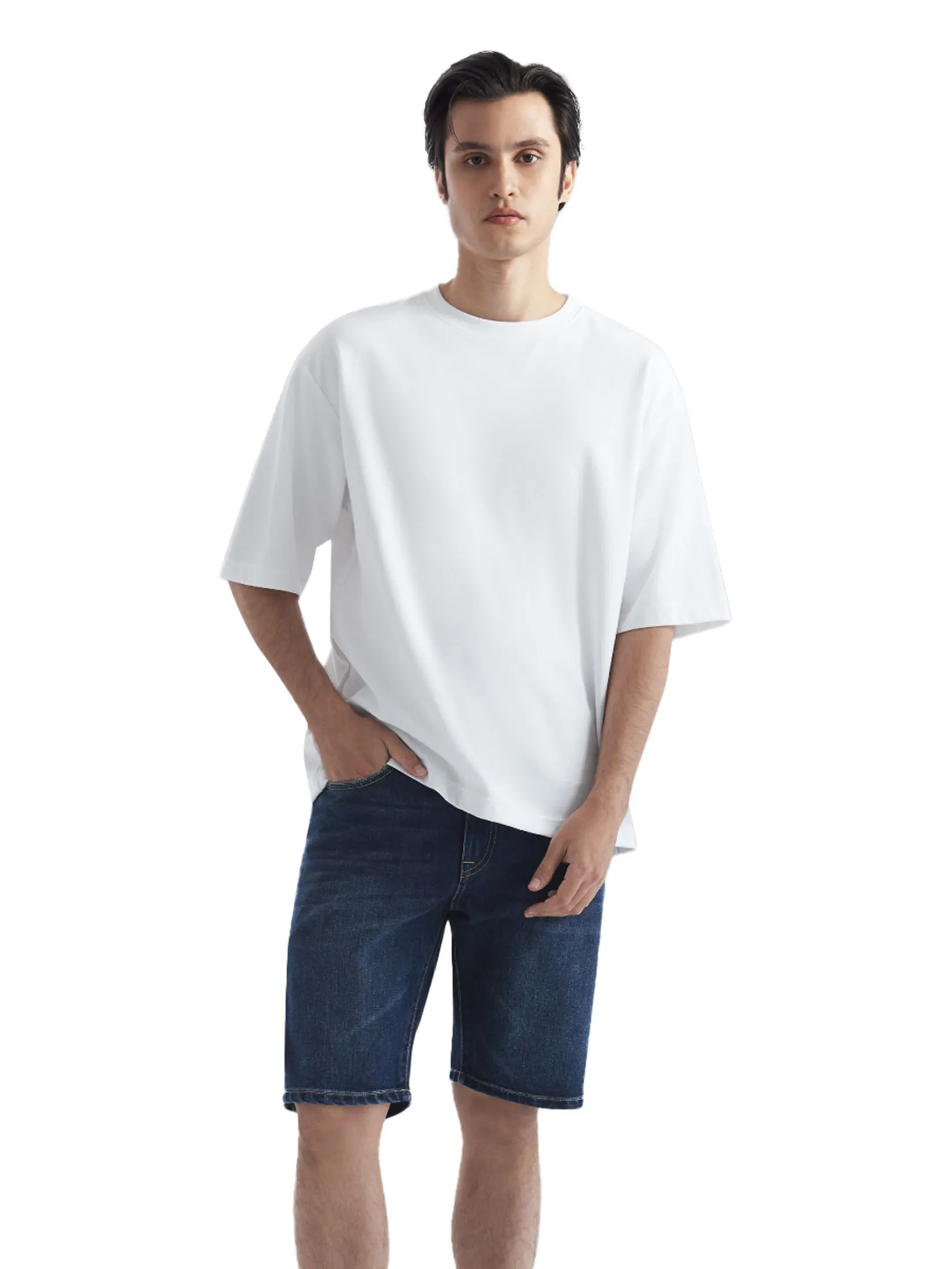 GQ Men Denim Shorts Cool Tech Jeans