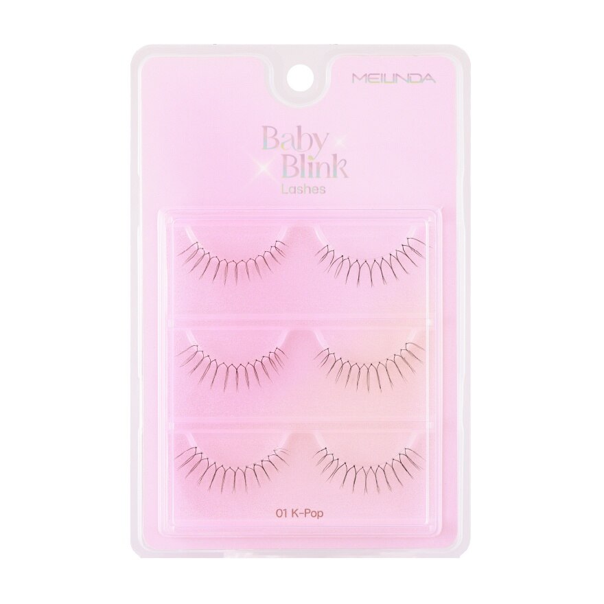 Meilinda Baby Blink Lashes 3pairs 01 K-Pop