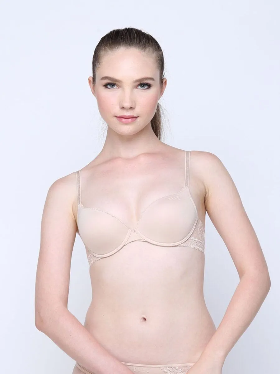 ELLE LINGERIE Lingerie Moulded Bra LB6550BE Beige Size - A70
