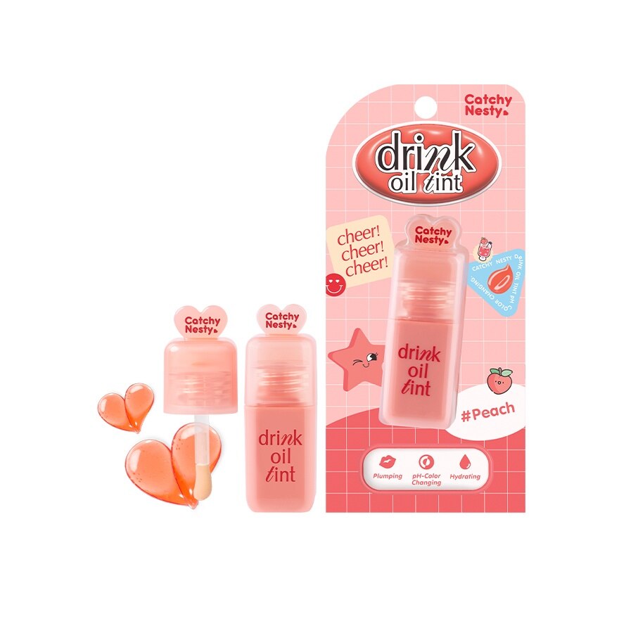 Catchy Nesty Drink Oil Tint 3.5g Peach - Pink