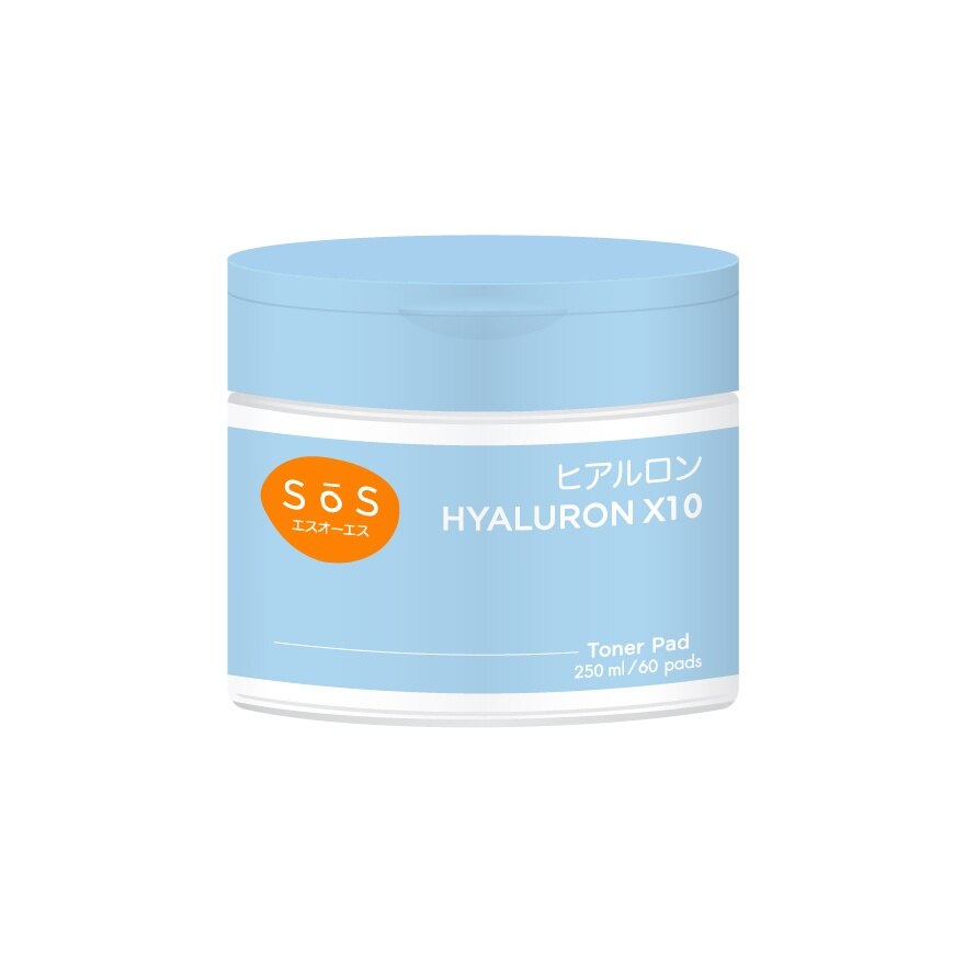 SoS Hyaluron X10 Toner Pad 250 ml. (60 Pads)