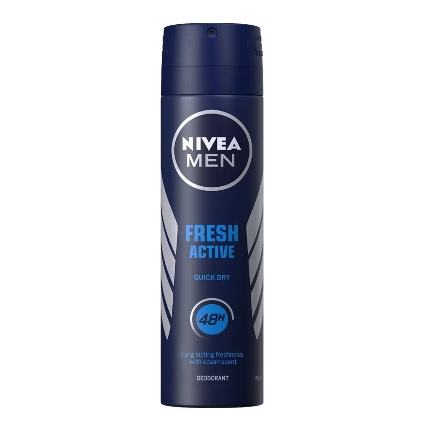Nivea Men Deo Fresh Active Spray 150 Ml. ผู้ชาย สเปรย์ ระงับกลิ่นกาย
