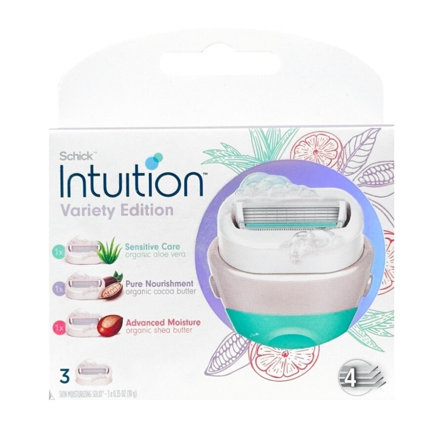 Schick Intuition Variety Edition Blades 3'S Refill - Green
