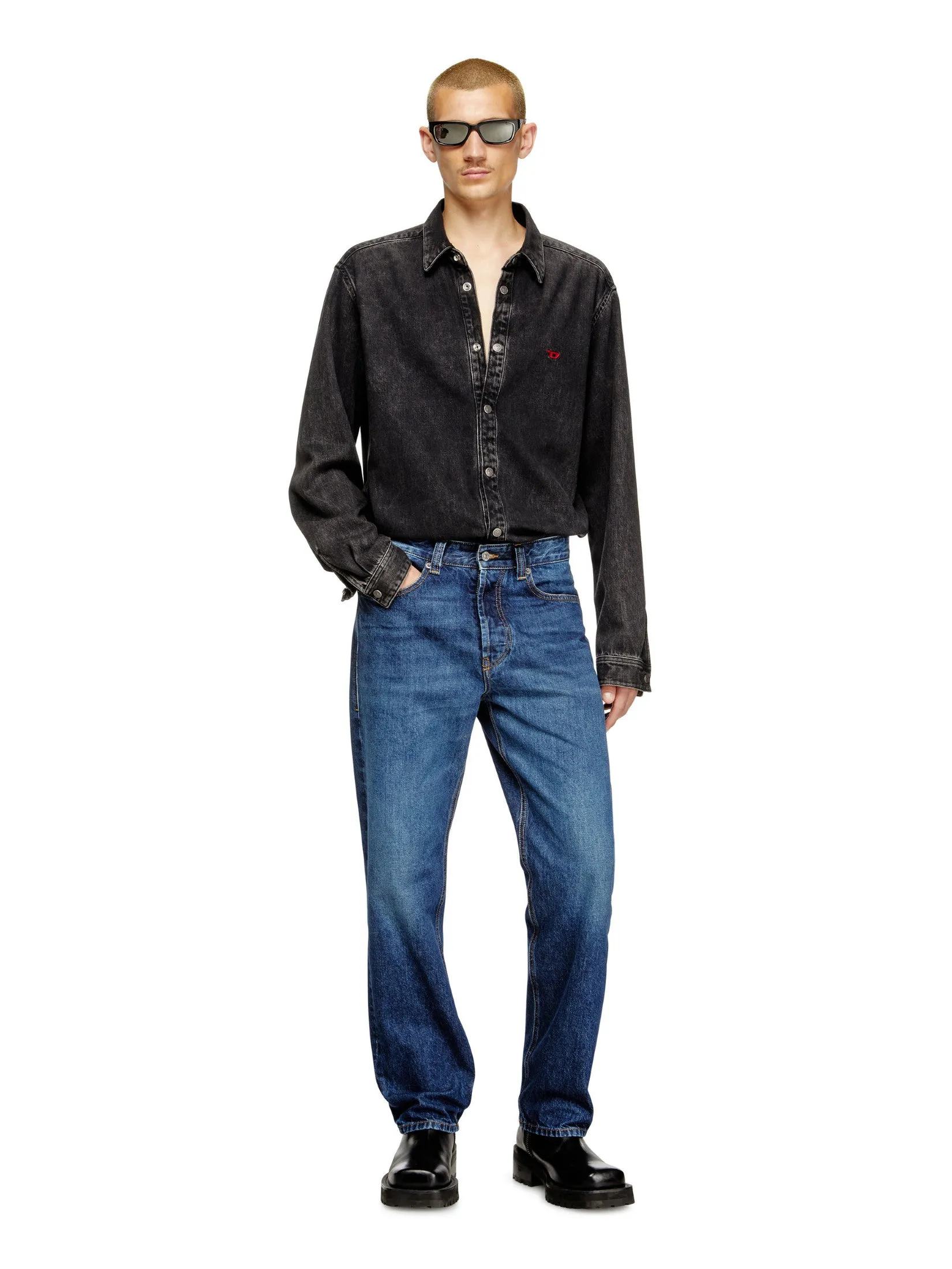 DIESEL Jeans Pants Men 2024 D-MACS L.30 TROUSERS Blue