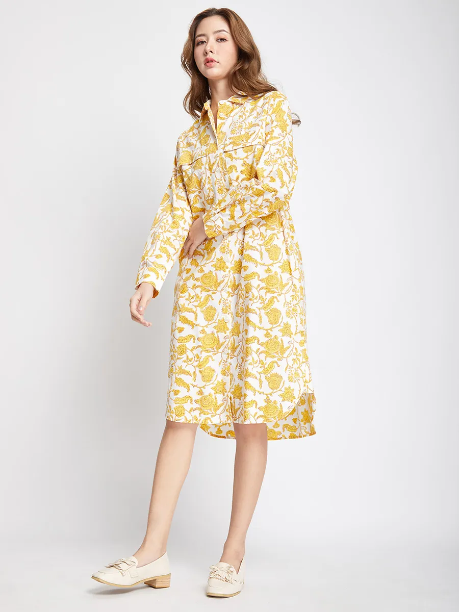 ALUMNUS Women Dress Long Sleeves Printed