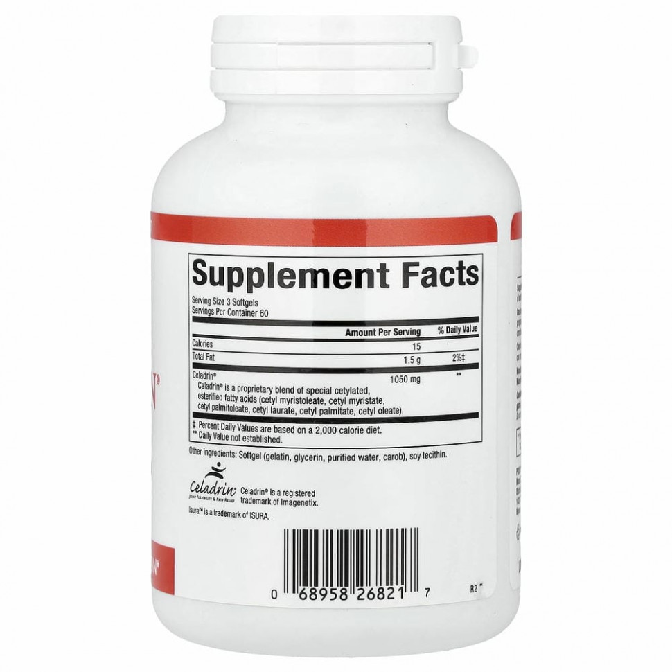 Natural Factors, Целадрин, для здоровья суставов, 180 мягких таблеток