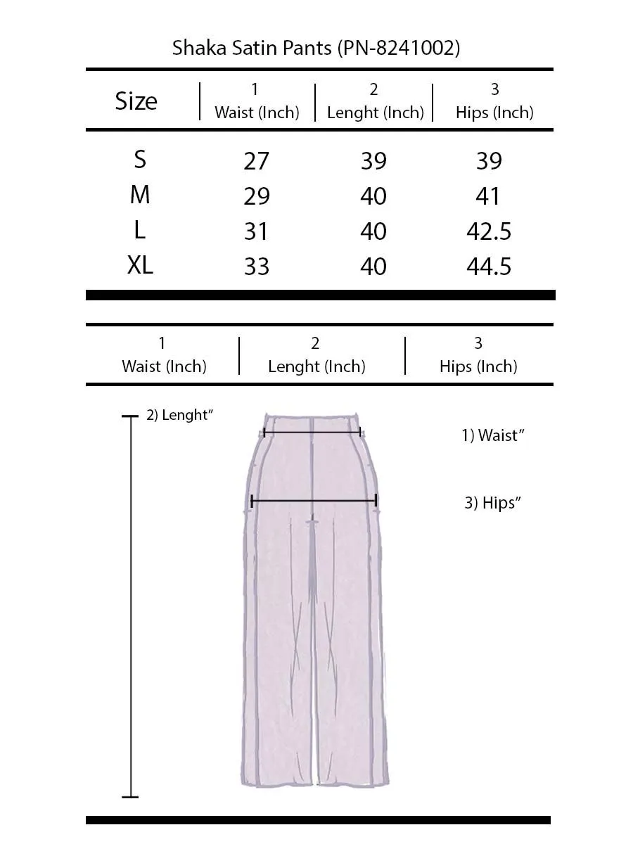 SHAKA Woman Pants Elegants Satin Purple