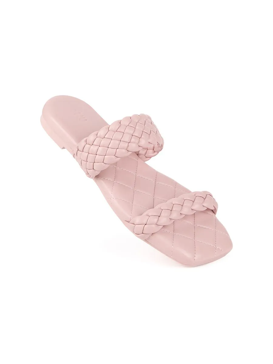 SHU WOMEN  PALETTE SOFT WOVEN SANDALS - PINK