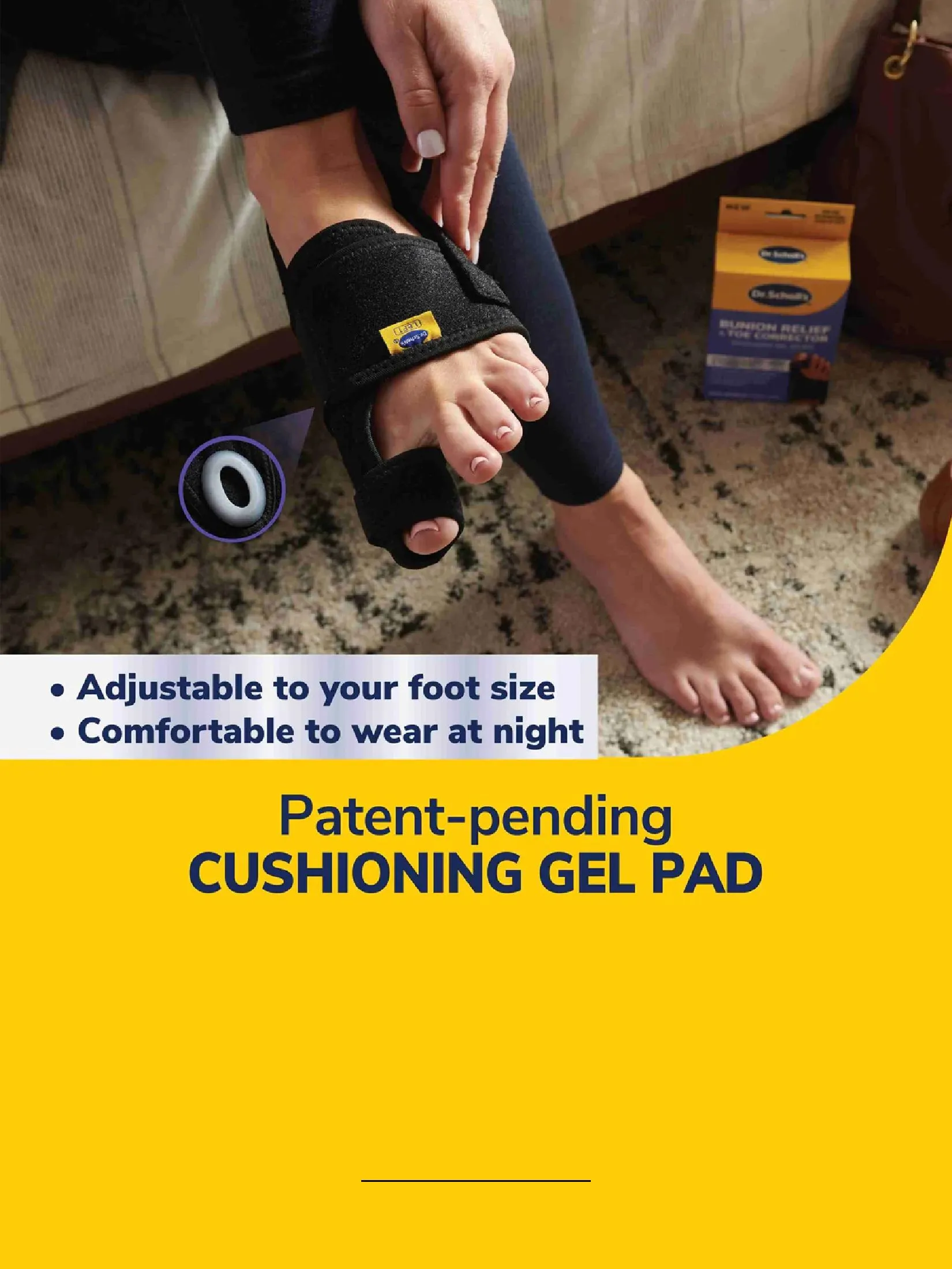 SCHOLL Dr.Scholl's Bunion Relief and Toe Corrector Massaging Gel Splint
