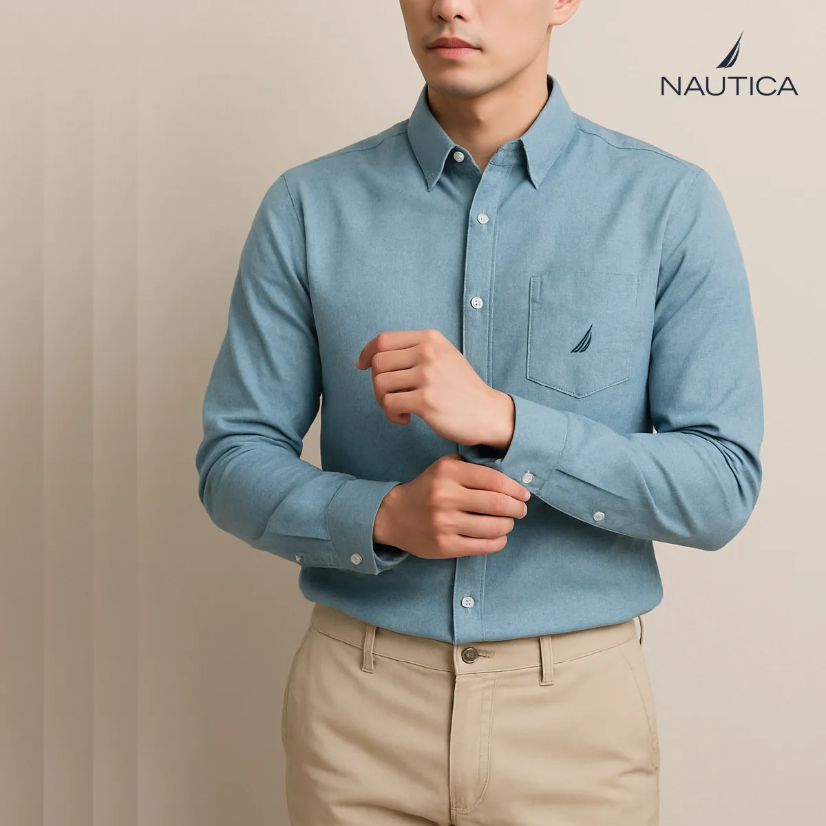 NAUTICA Men Shirts Light Green