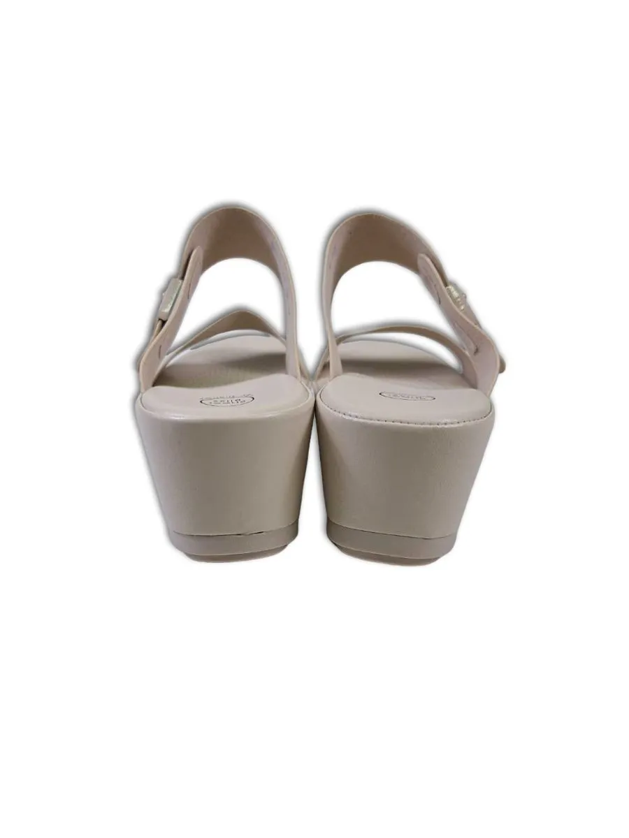 THAMES Women Heel Slippers Cream