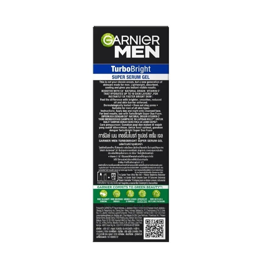 Garnier Men Turbo Bright Super Serum Gel 30 Ml.